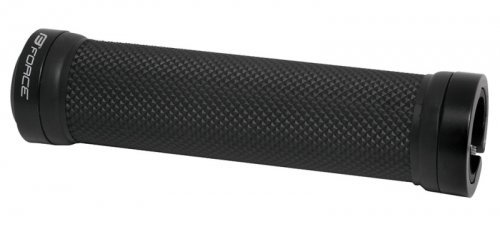 The Force Lock-On Grips are ergonomically designed rubber grips featuring a double-locking mechanism with Force plugs, ensuring a secure fit and enhanced comfort for cyclists. They have an inner diameter of 22.2 mm, a length of 130 mm, and a weight of 110 grams per pair.