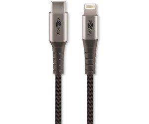 The Goobay Lightning USB-C Charging and Synchronization Cable features a full metal construction, providing enhanced durability and a premium feel.