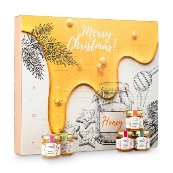 Immenwunder Advent Calendar, 24 x 50 g, Honeys from Around the World, Honey Set with Selected, Natural, Gift for Adults and Children