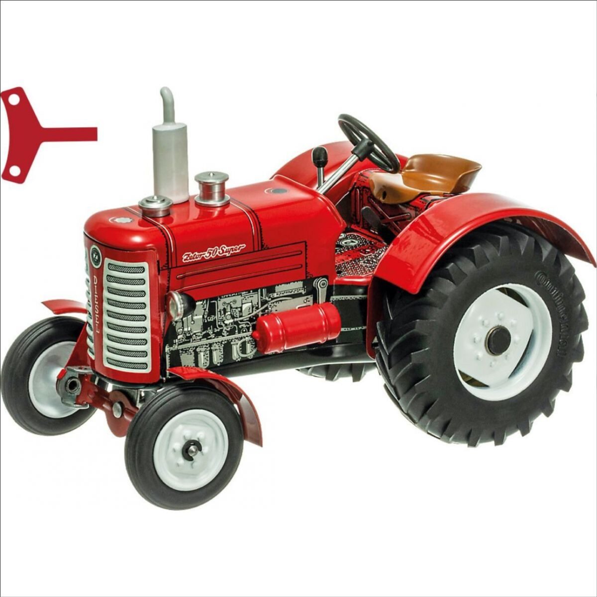 Metal model of a fully functional Zetor 50 Super tractor