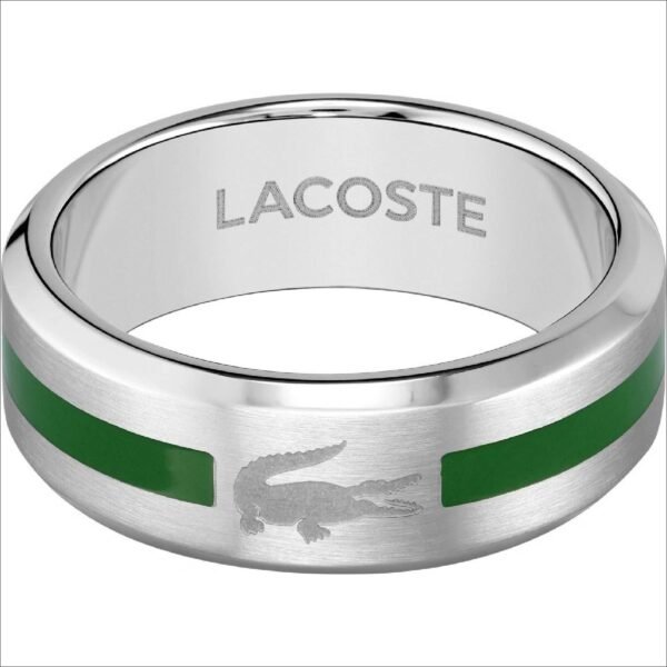 Lacoste;Lacoste men's steel ring Stencil 2040083;Lacoste