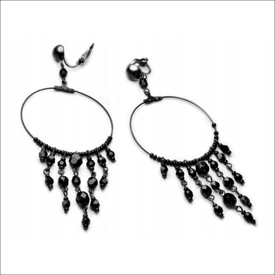 Jablonex-Kiara,Large Clips Hoops Black Fashion Wedding Party Prom Original 1 Jablonex-Kiara,Large Clips Hoops Black Fashion Wedding Party Prom Original