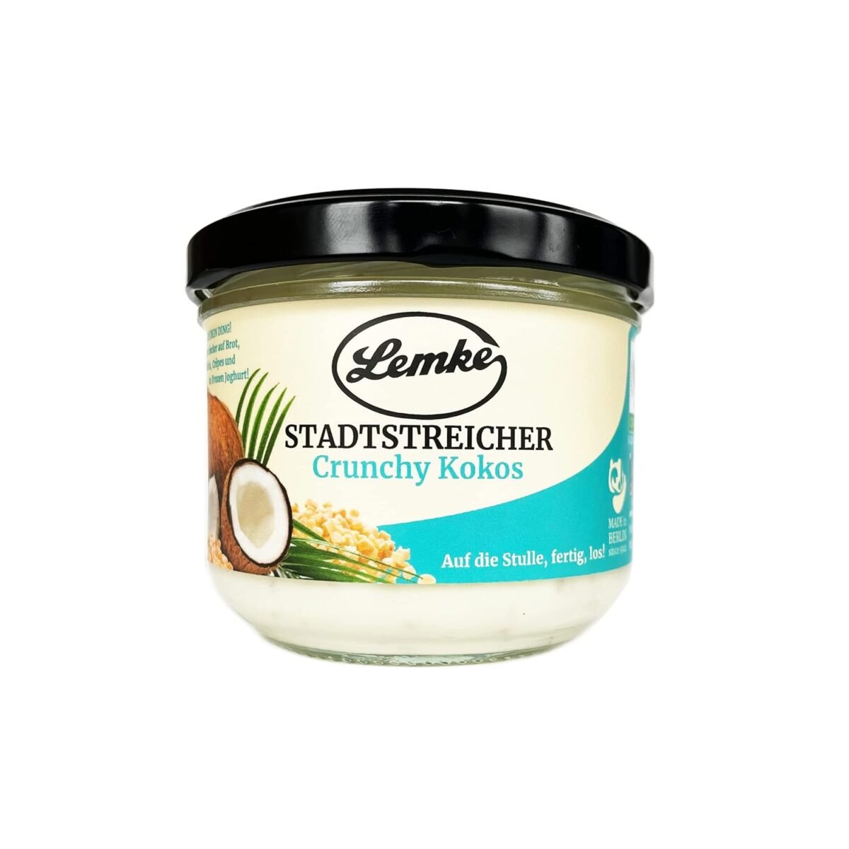 Lemke Coconut Cream with Coconut Brittle / Coconut Spread - City Strings Crunchy Coconut (1 x 250 g)