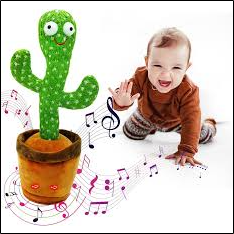 The talking plush cactus will entertain children and adults with its dance and cheerful songs. It also repeats what it hears in a funny way.