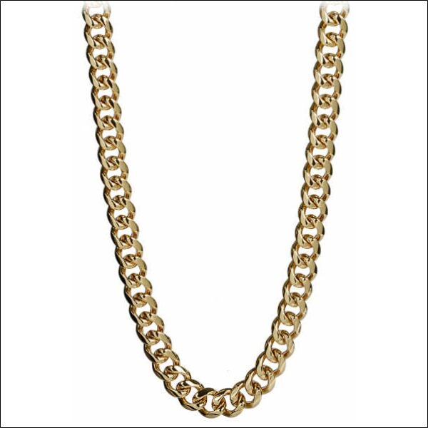 Massive gold-plated necklace Pancer;Collier massif plaqué or Pancer