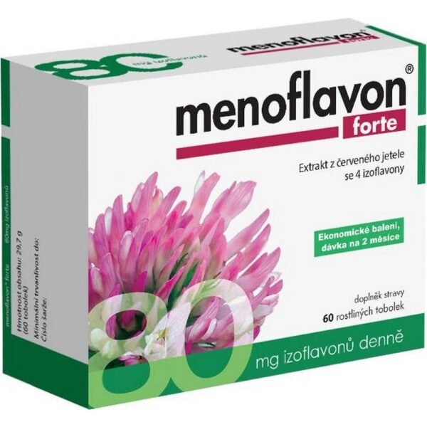 Menoflavone Forte 60 capsules is a dietary supplement designed to support women during menopause.