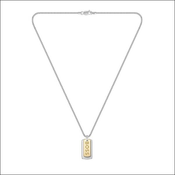 Men's bicolor necklace Military insignia Devon 1580576;Collier bicolore pour hommes Insignes militaires Devon 1580576