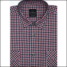 Men's Checkered Shirt Cotton Casual Long Sleeve Two Pockets M KN24