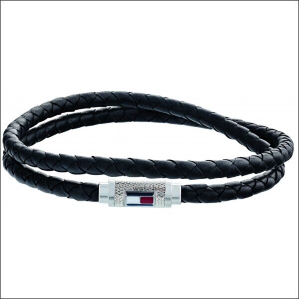Men's double leather bracelet TH2790011;Bracelet double cuir pour homme TH2790011