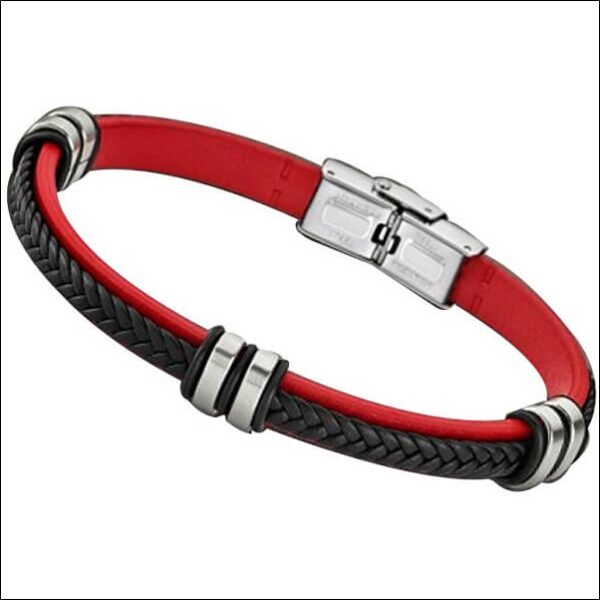Men's leather bracelet LS1829-2/3;Bracelet en cuir pour hommes LS1829-2/3