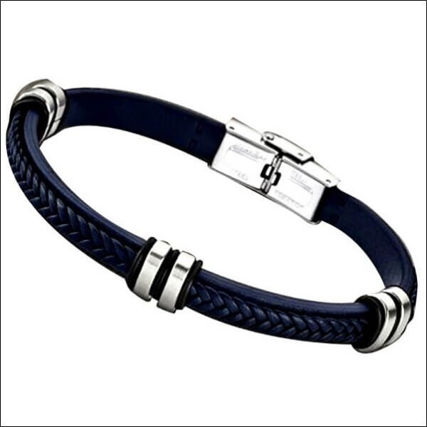 Men's leather bracelet LS1829-2/5;Bracelet en cuir pour hommes LS1829-2/5