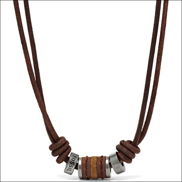 Men's leather necklace JF00899797;Collier en cuir pour homme JF00899797