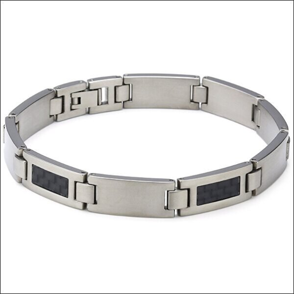 Men's titanium bracelet 0333-01;Bracelet en titane pour homme 0333-01