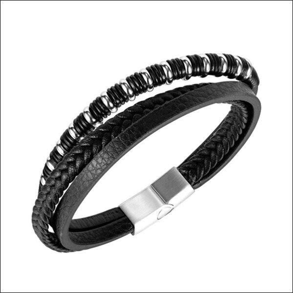 Modern men's leather bracelet Leather;Bracelet en cuir moderne pour hommes Cuir