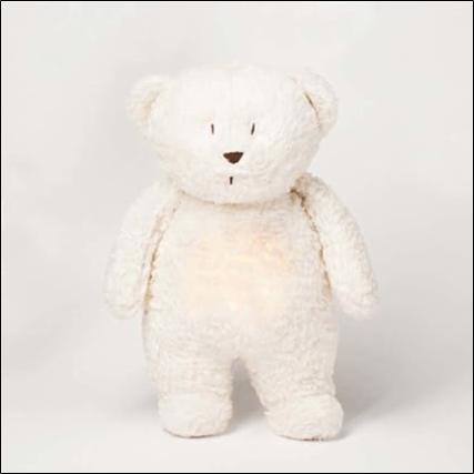 MOONIE organic teddy bear sleep toy suitable from birth Moonie sleep toy in the form of a cute teddy bear with a night light and relaxing sounds helps your baby calm down and fall asleep more easily.