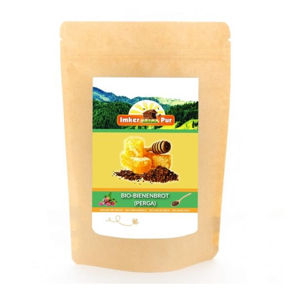 Organic Bee Bread/Perga by ImkerPur®, 80 g, Completely Residue-Free and No Additives, Fermented Flower Pollen