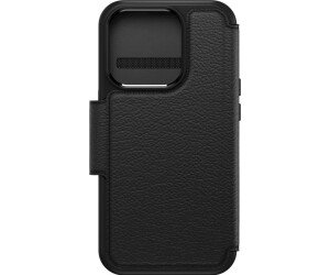 The OtterBox Strada Folio with MagSafe for iPhone 15 Pro combines style and durability in a sleek black design.