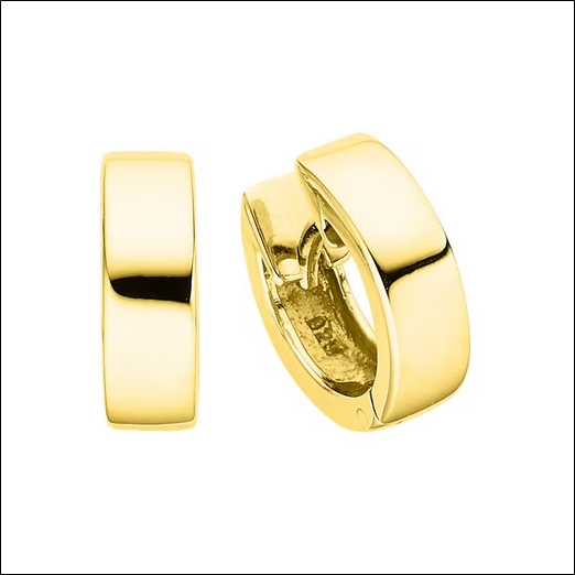 Pair of Hoop Earrings Jewelry Gift Silver 925 Earrings Gold + Silver;Paire de Créoles Bijoux Cadeau Boucles d'oreilles Argent 925 Or + Argent