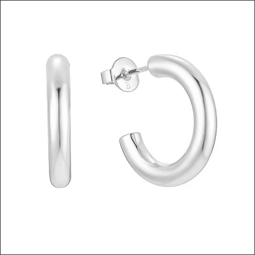 Pair of Hoop Earrings Naples;Paire de Créoles Naples
