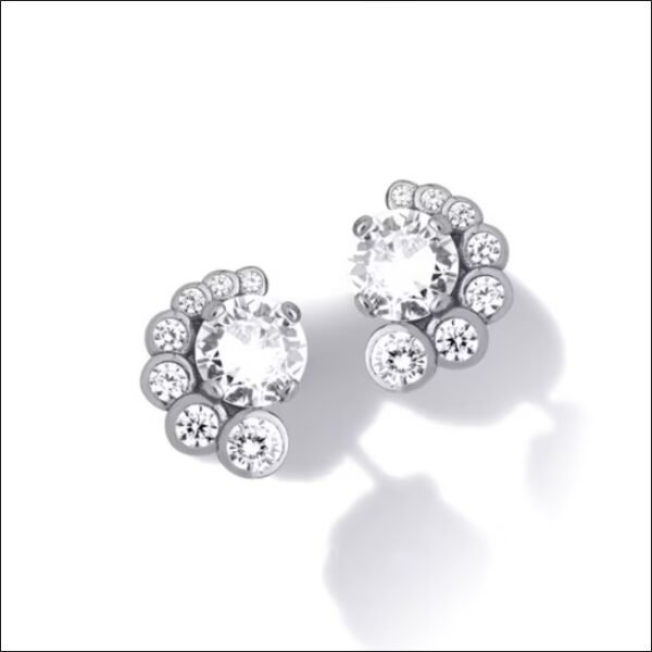 Pair of OSEANA Studs - 925 Sterling Silver;Paire de Clous OSEANA-Argent 925