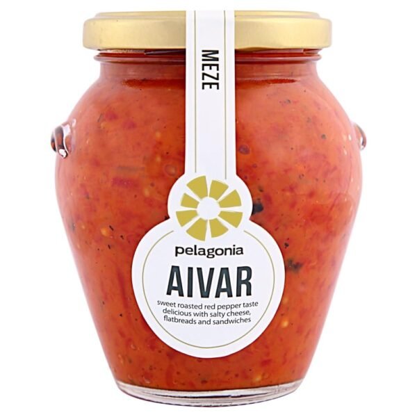 PELAGONIA - Aivar Fruity Spicy Dip of Roasted Red Pepper & Aubergine. Aivar Ideal as a Side Dish for Barbecue and Rice Dishes as well as for Meat or Spreads | Contents: 314g