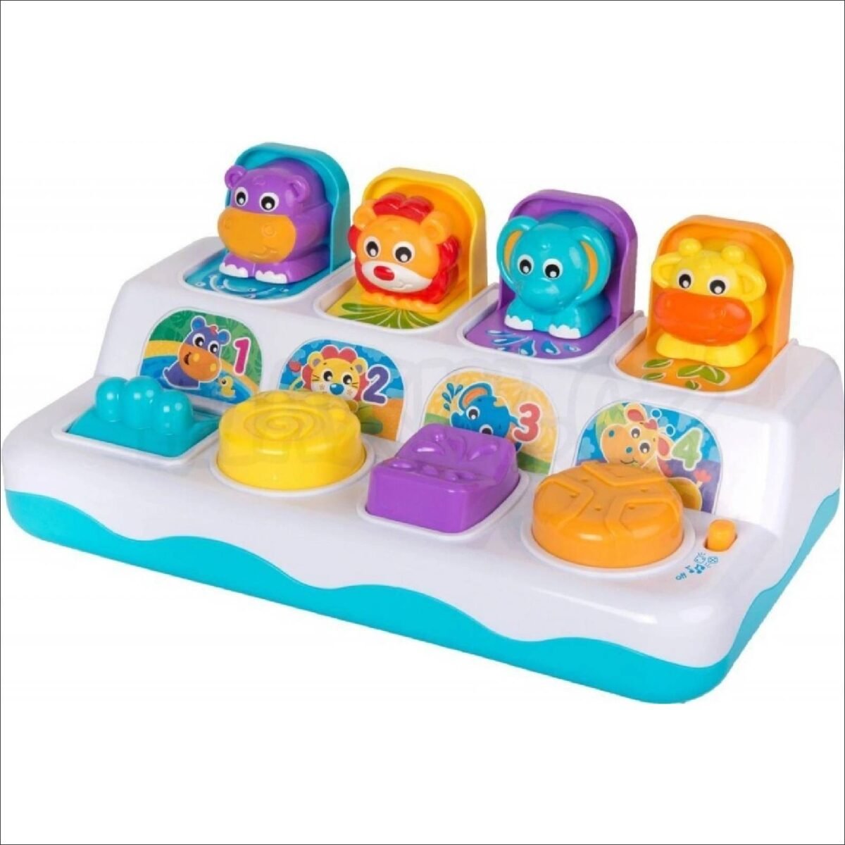 Playgro's new product of 2018 is intended for children from one year old and develops memory, imagination and fine motor skills. It can be played in two modes. With or without music and light effects.