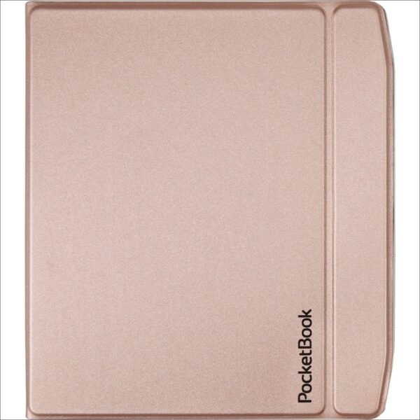 A stylish and protective flip case designed specifically for the PocketBook Era e-reader, featuring a shiny beige finish.
