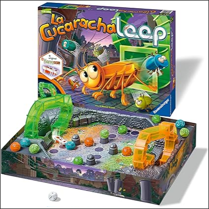 The players' task is to lead their team of beetles to the opposite corner of the box. The beetles move along a chosen path until a cockroach comes out of the loop and starts dashing around the yard