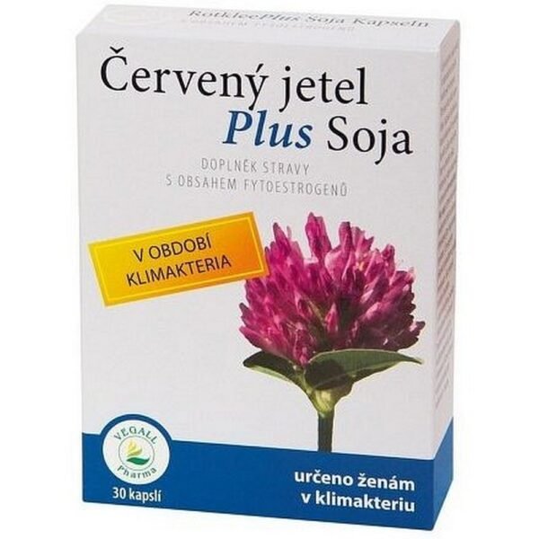 Red Clover Plus Soja 30 capsules (Rotklee Plus Soja) is a dietary supplement designed to support hormonal balance, especially during menopause.