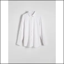 Reserved - Comfort shirt with viscose - white
