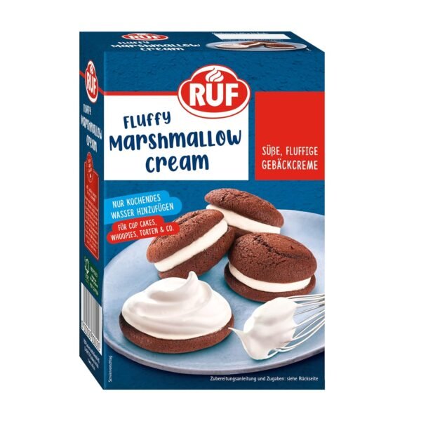 RUF Fluffy Marshmallow Cream, Foam Sugar Cream as a Sweet Spread or Fluffy Pastry Cream for Cakes & Cupcakes, Quick Prepared, 1 x 200 g