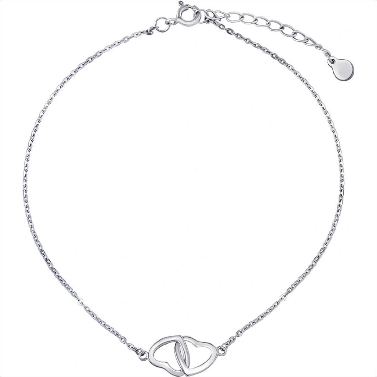 silvego;SILVEGO silver anklet hester with intertwined hearts ZT201131A;silvego