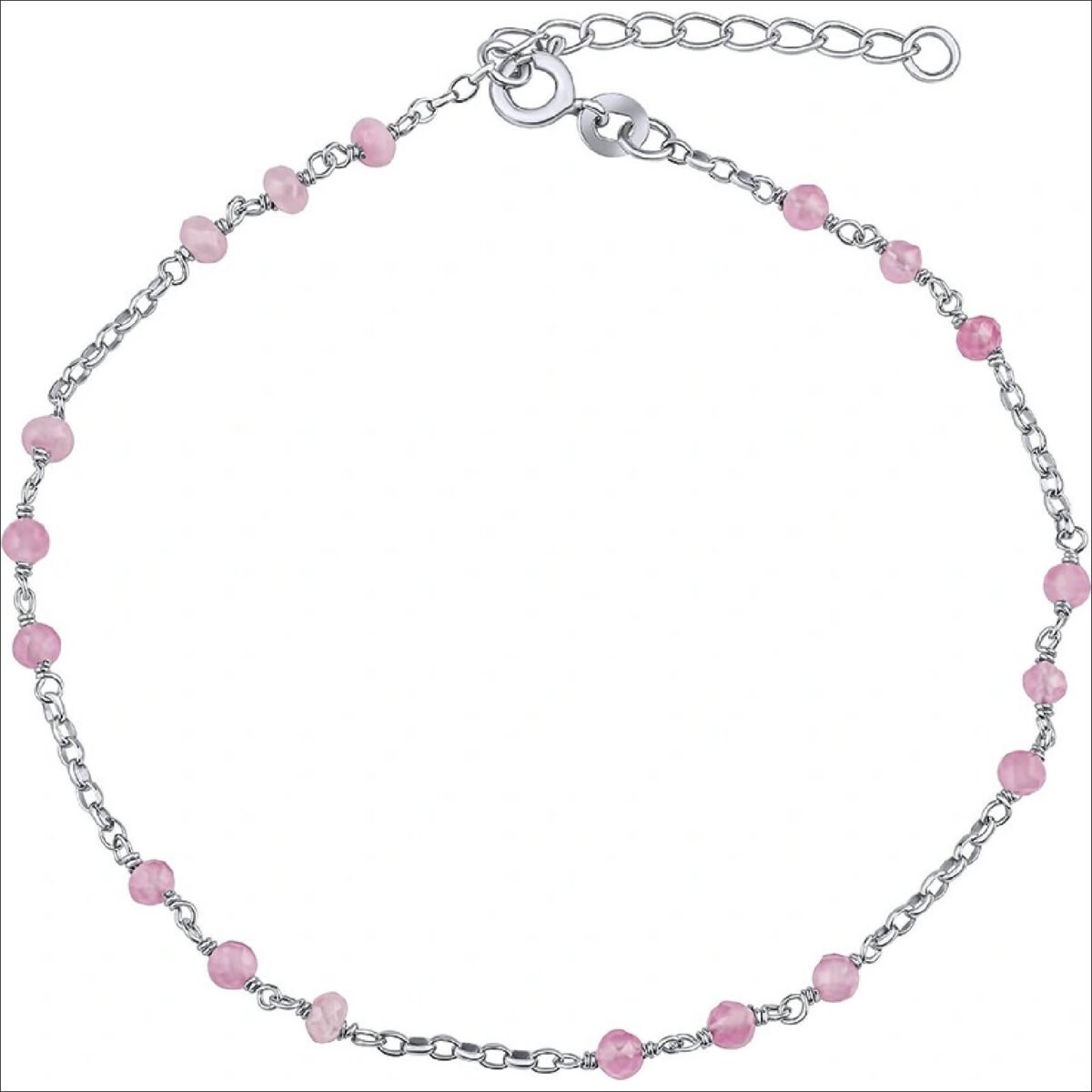 silvego;SILVEGO silver anklet marina pink ZT1204157AP;silvego