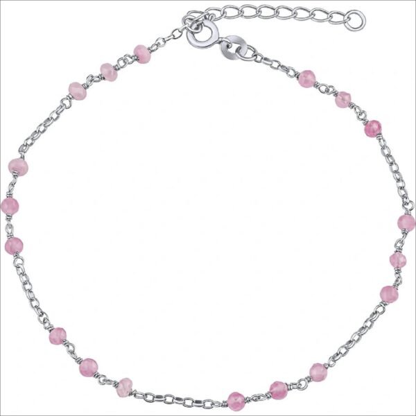 silvego;SILVEGO silver anklet marina pink ZT1204157AP;silvego