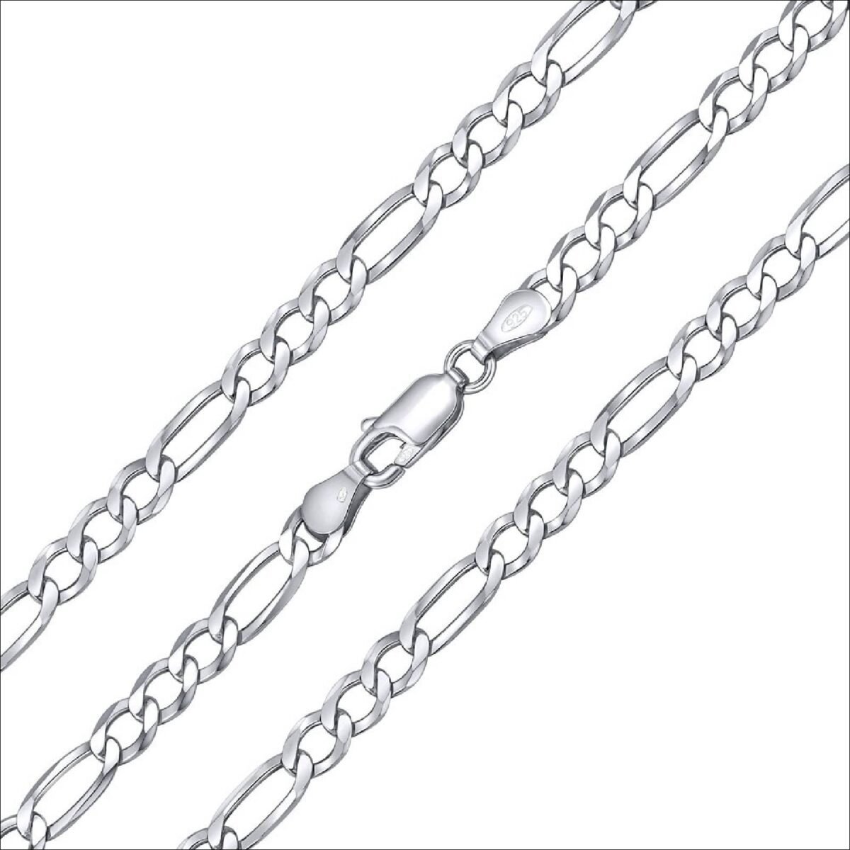 silvego;SILVEGO Silver figaro rhodium-plated TTT50FIGN;silvego
