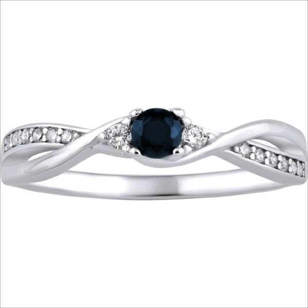SILVEGO stříbrný prsten s pravým přírodním safírem JJJR1100SAP;SILVEGO silver ring with genuine natural sapphire JJJR1100SAP