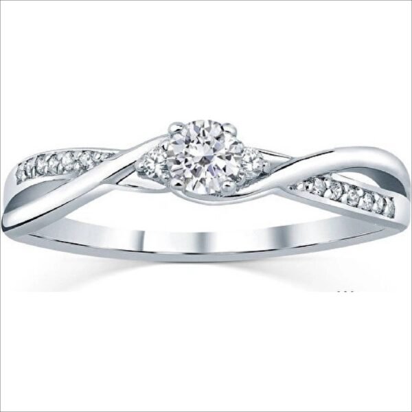 SILVEGO Stříbrný prsten s krystaly Swarovski FNJR085sw;SILVEGO Silver ring with Swarovski crystals FNJR085sw