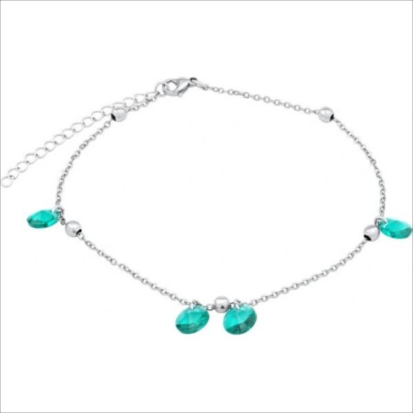 silvego;SILVEGO Steel leg chain Tricia green KMM1756;silvego