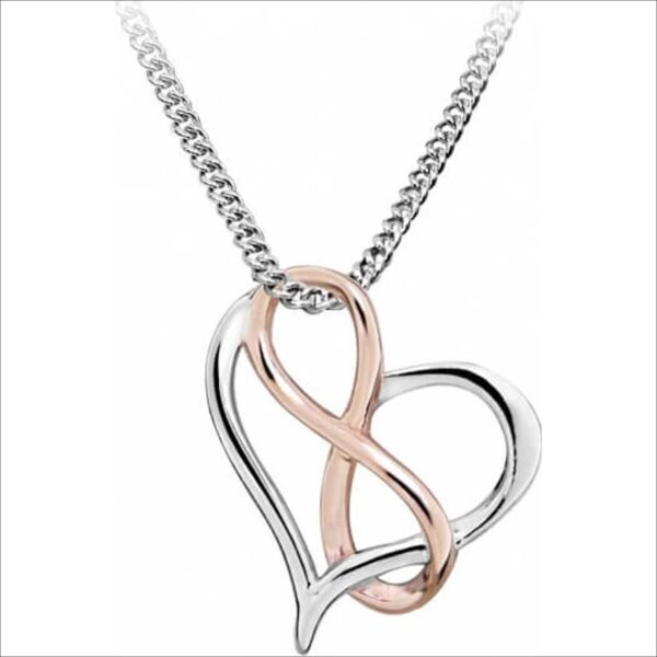Silver Cat Romantický srdíčkový bicolor se symbolem nekonečno SC428;Silver Cat Romantic heart bicolor with infinity symbol SC428