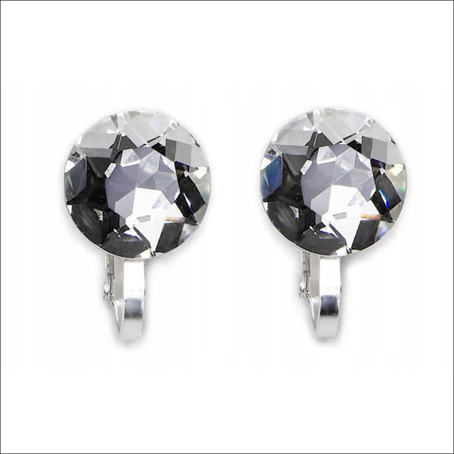 Jablonex-Kiara,Silver Clips With Large Crystal Jablonex 1 Jablonex-Kiara,Silver Clips With Large Crystal Jablonex