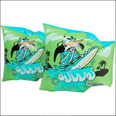 Bright and colorful armbands featuring Chima the African Penguin, designed for children aged 2-6 years, up to 25 kg.