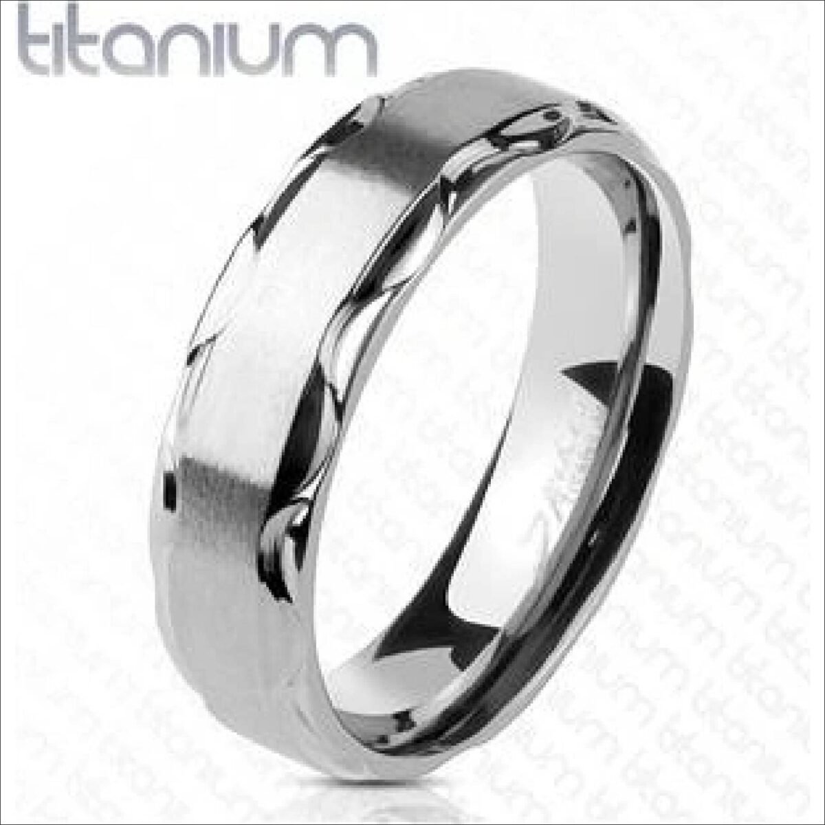 Spikes;Spikes USA Men's titanium wedding ring TT1045 6;Spikes