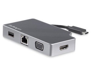 The StarTech Multi-Port USB-C Adapter with HDMI and VGA is the ultimate solution for connecting a USB-C enabled device to both HDMI and VGA displays.