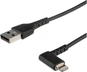 The StarTech Angled Lightning Cable (2m) features a 90-degree angled connector that makes it easier to charge your device in tight spaces or while it's in use.