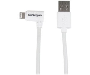The StarTech Lightning to USB Cable (angled, 2 meters) is designed for charging and data syncing with Apple devices.