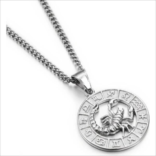 Steel Edge;Steel Edge Zodiac Sign Pendant WJHP3093 Scorpio;Steel Edge