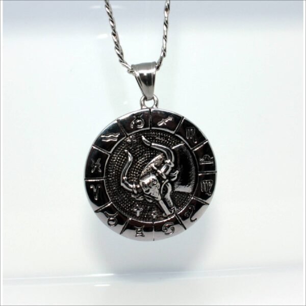 Steel Edge;Steel Edge Zodiac Sign Pendant WJHP4278 Taurus;Steel Edge