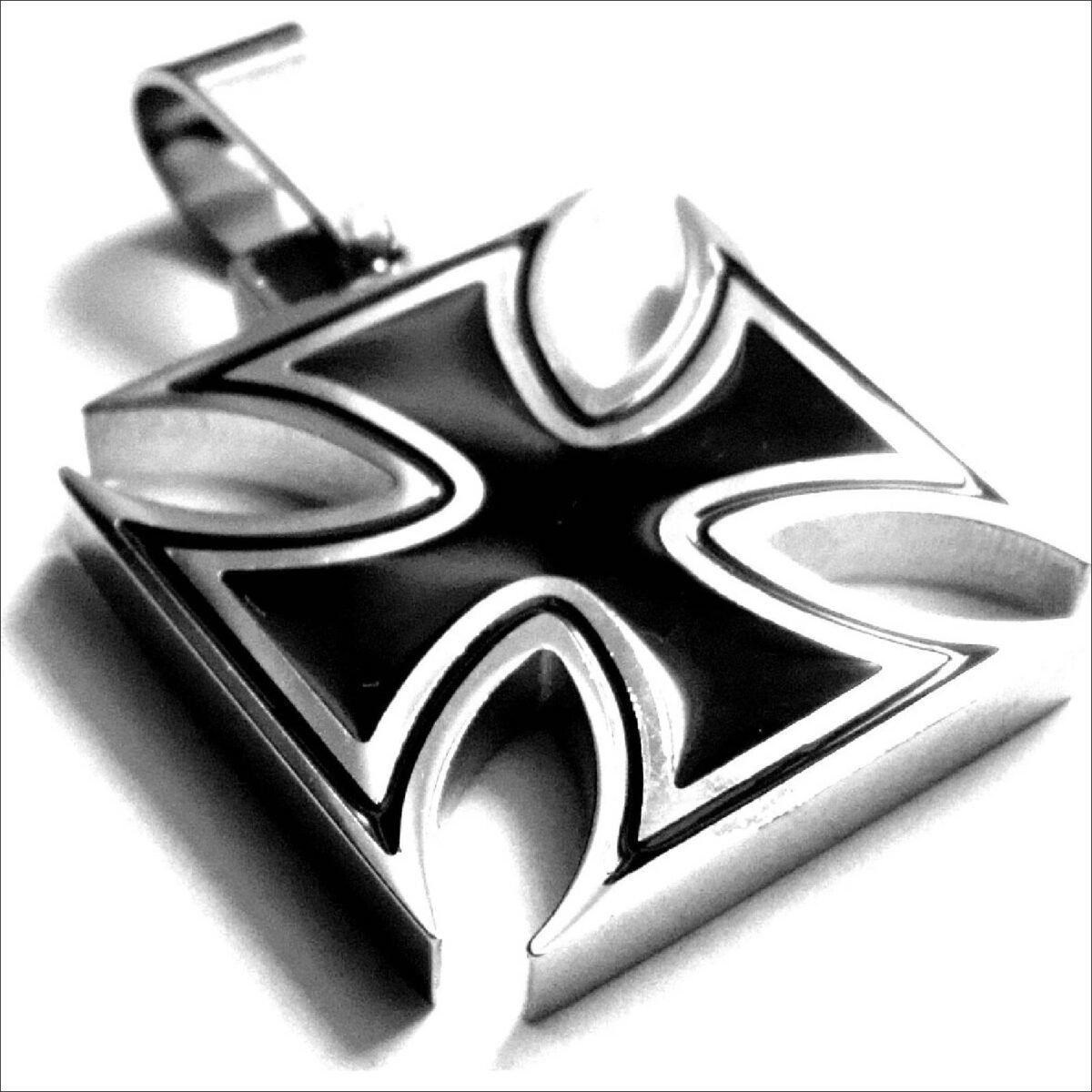 Steel Jewelry;Steel Jewelry Maltese cross pendant made of surgical steel PR150319;Steel Jewelry