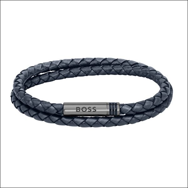 Stylish leather double bracelet 1580494;Bracelet double en cuir élégant 1580494