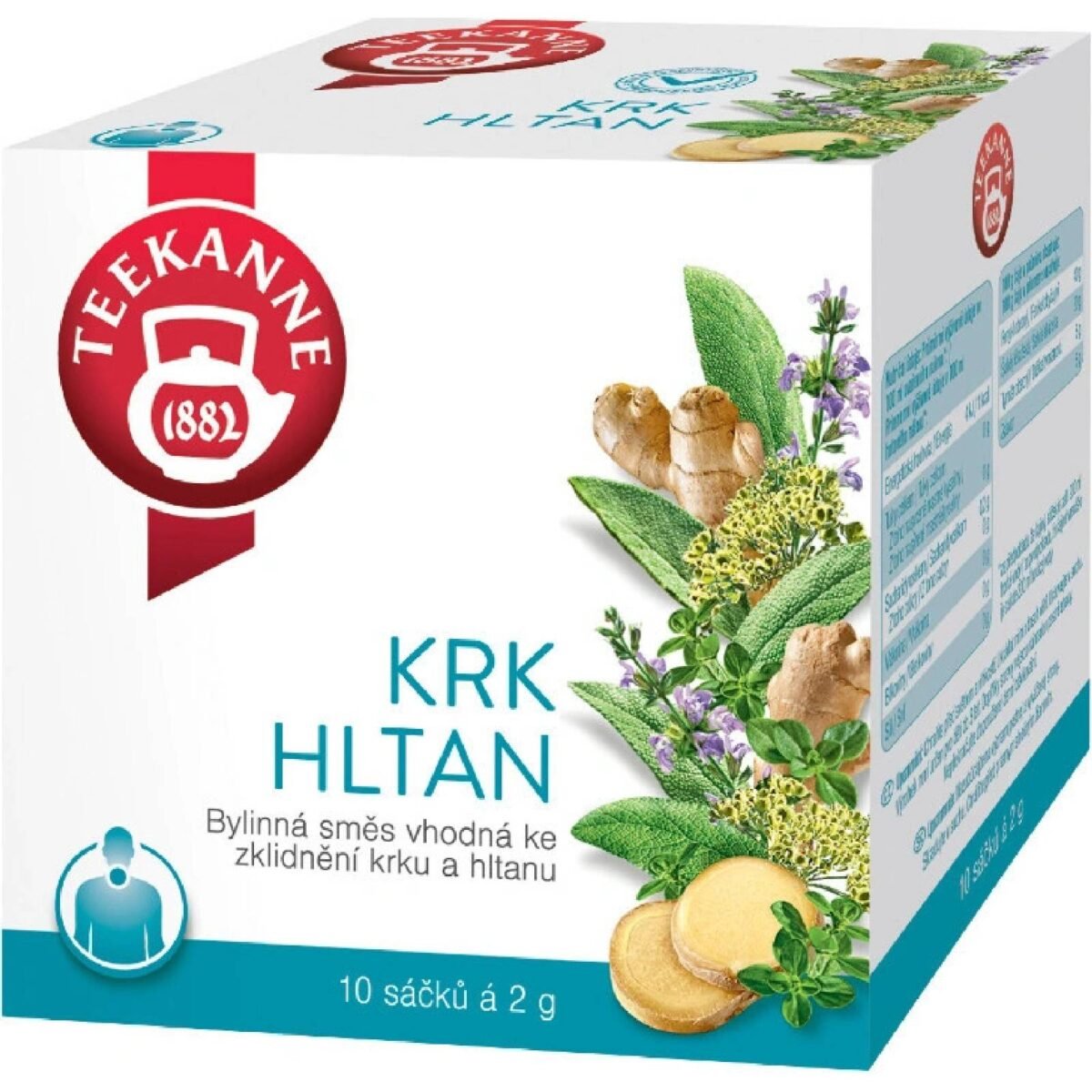 teekanne throat and pharynx herbal tea portioned 10 x 2 g